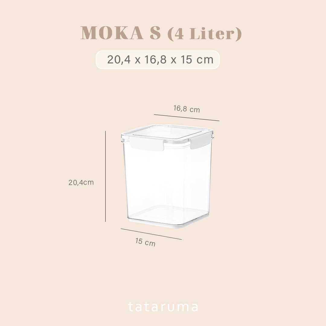 MOKA -  Toples Kedap Jumbo Transparan Antibocor Airtight Minimalis