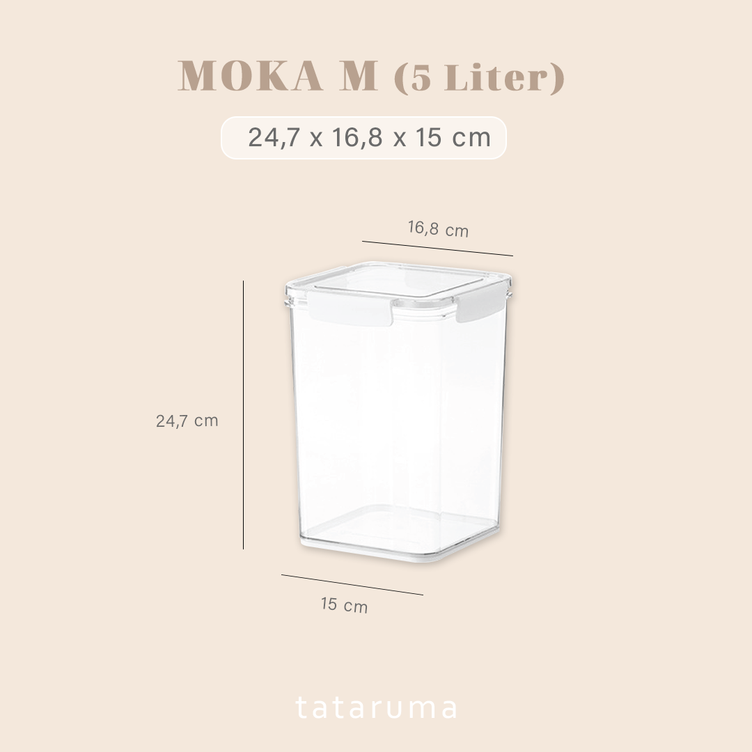 MOKA -  Toples Kedap Jumbo Transparan Antibocor Airtight Minimalis