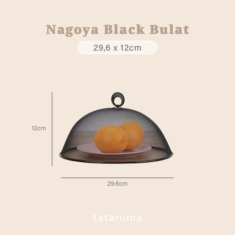 NAGOYA Bulat - Tudung Saji Stainless Kotak Bulat Putih Estetik