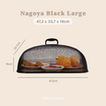 NAGOYA L - Tudung Saji Stainless Kotak Bulat Putih Estetik