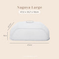 NAGOYA L - Tudung Saji Stainless Kotak Bulat Putih Estetik