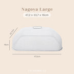 NAGOYA L - Tudung Saji Stainless Kotak Bulat Putih Estetik