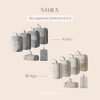 NORA - Tas Organizer Travel Kantung Packing 6 in 1 Kompresi Koper Expandable