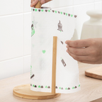 PORU - Tiang Kayu Standing Tempat Tisu Roll Dapur Minyak