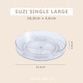 SUZI - Lazy Susan Organizer Putar Akrilik Transparan Single / Double Layer