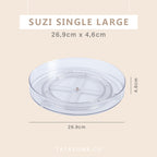 SUZI - Lazy Susan Organizer Putar Akrilik Transparan Single / Double Layer