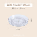 SUZI - Lazy Susan Organizer Putar Akrilik Transparan Single / Double Layer