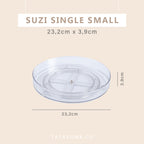 SUZI - Lazy Susan Organizer Putar Akrilik Transparan Single / Double Layer