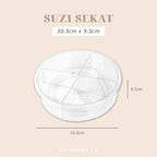 SUZI SEKAT - Lazy Susan Wadah Putar Akrilik Dengan Sekat Divider
