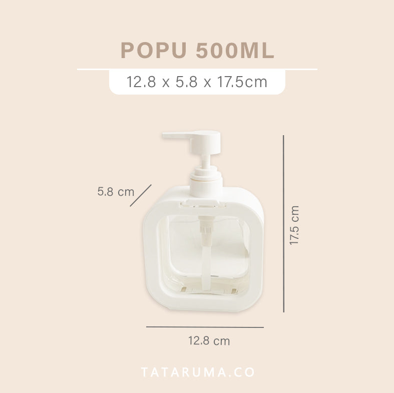 POPU - Botol Refill Sabun Cair 500ml Estetik Minimalis Korea