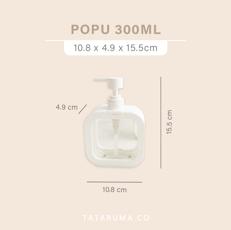 POPU - Botol Refill Sabun Cair 500ml Estetik Minimalis Korea