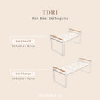 TORI - Rak Besi Dapur Serbaguna Rak Bumbu Rak Microwave