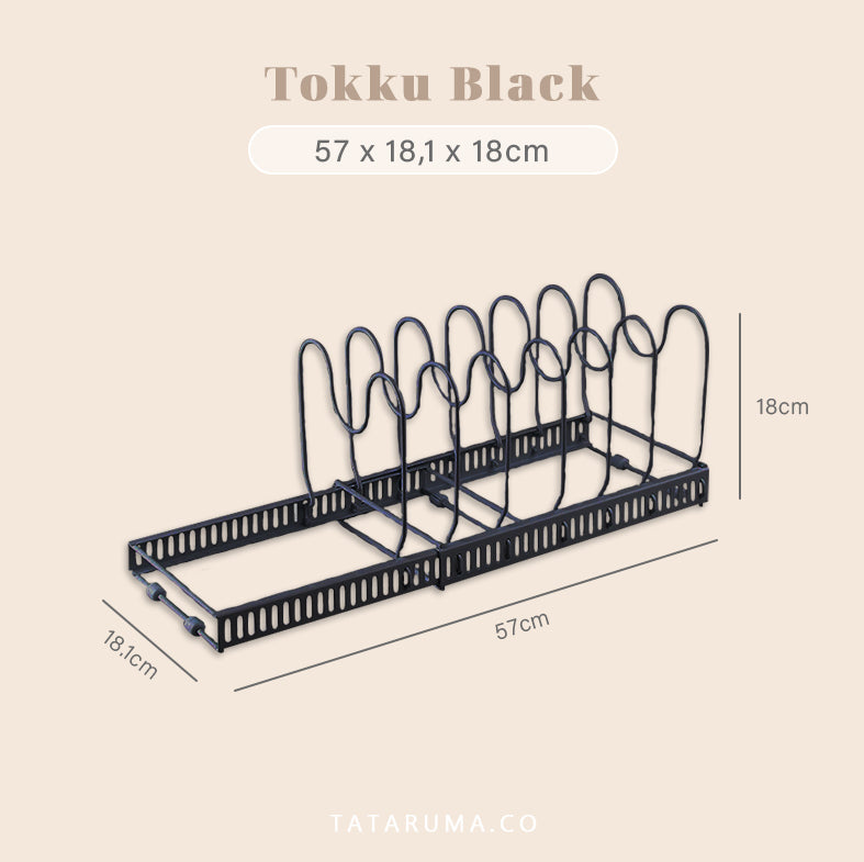TOKKU - Rak Panci Dapur Adjustable Besi Multifungsi