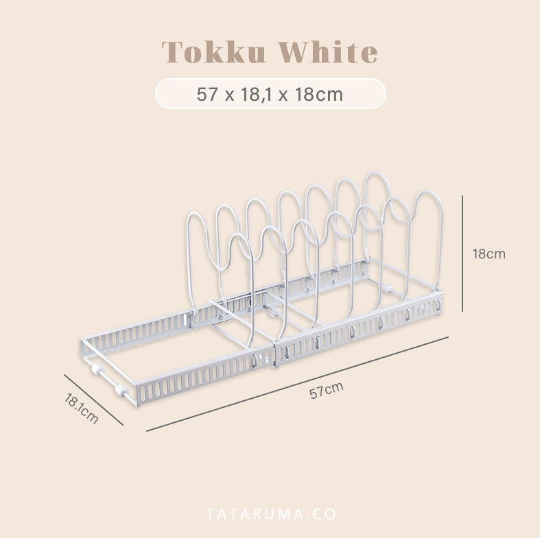 TOKKU - Rak Panci Dapur Adjustable Besi Multifungsi