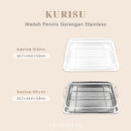KURISU- Wadah Peniris Minyak Gorengan Crisper Tray Stainless