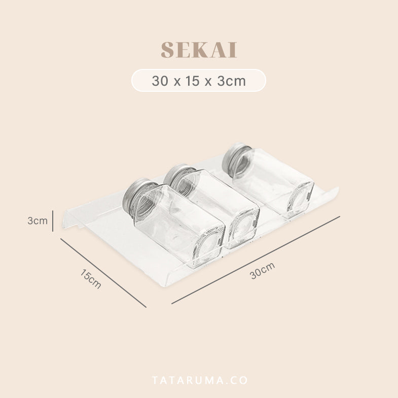 SEKAI - Alas Akrilik Display Bumbu Sekat Laci Multi-lapis