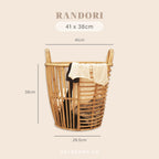 RANDORI -  Keranjang Baju Laundry Rotan Serbaguna Handmade Rattan Basket