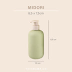 MIDORI - Botol Pump Refill Plastik 500ml FREE STICKERS