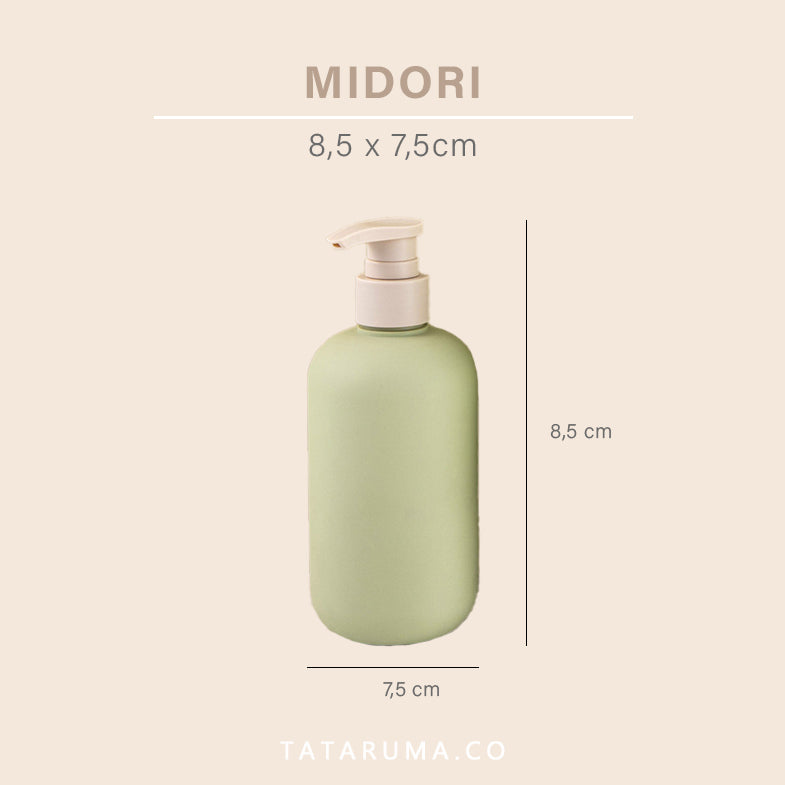 MIDORI - Botol Pump Refill Plastik 500ml FREE STICKERS