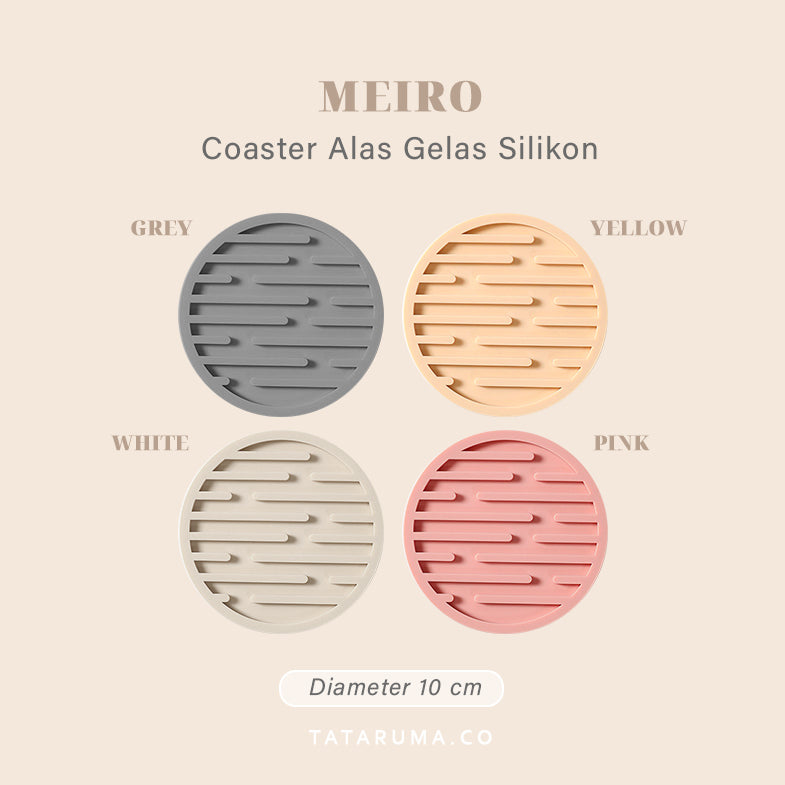 MEIRO - Coaster Alas Gelas Silikon Anti Slip Diameter 10 cm