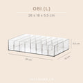 OBI - Organizer Akrilik Sekat Adjustable Serbaguna untuk Kabel Aksesoris Make Up Storage Bo