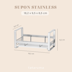 SUPON STAINLESS - Rak Stainless 304 Tempat Spons dan Kawat Cuci Piring