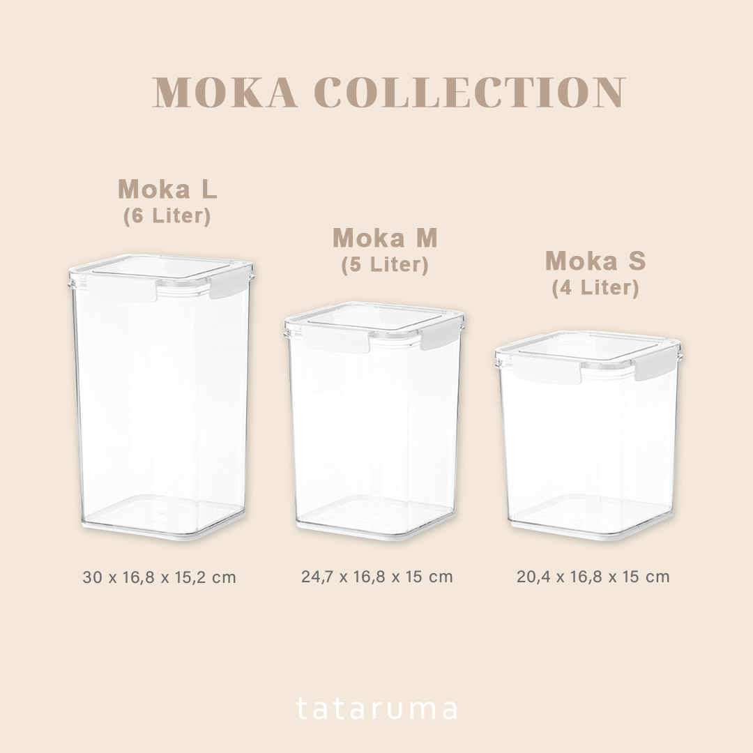 MOKA -  Toples Kedap Jumbo Transparan Antibocor Airtight Minimalis