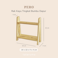 PERO - Rak Kayu Tingkat Display Bumbu Dapur Minimalis Estetik