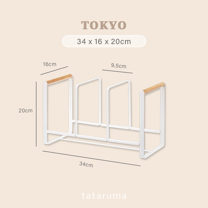 TOKYO - Rak Piring/Mangkok Anti Slip 3 Sekat