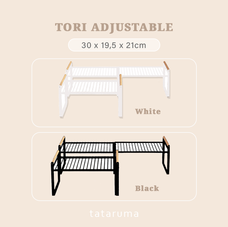 TORI ADJUSTABLE - Rak Besi Dapur Serbaguna Rak Bumbu Rak Microwave Adjustable