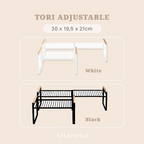 TORI ADJUSTABLE - Rak Besi Dapur Serbaguna Rak Bumbu Rak Microwave Adjustable
