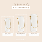 HANA - Vas Bunga Transparan Estetik Ringan Handle Gold