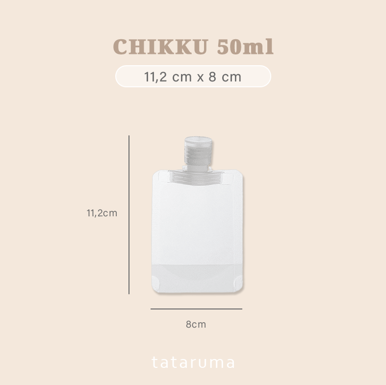CHIKKU - Plastik Refill Travel Antibocor Sabun Shampoo Lotion Kosmetik Skincare