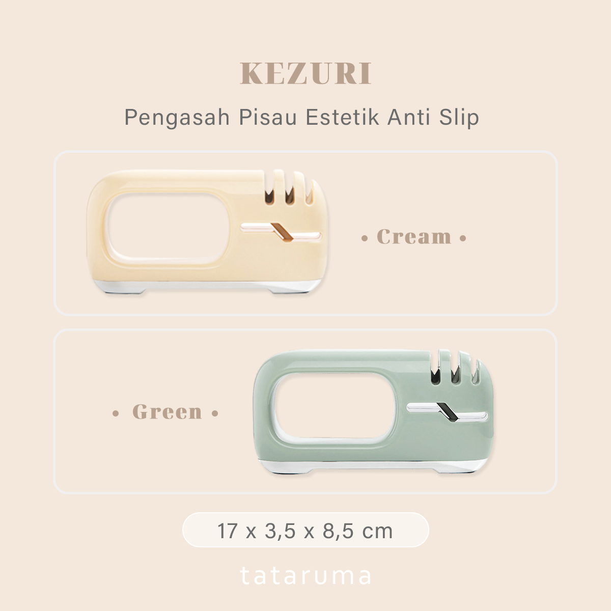 KEZURI - Pengasah Pisau Gunting Praktis Estetik Anti Slip Asah Tajam