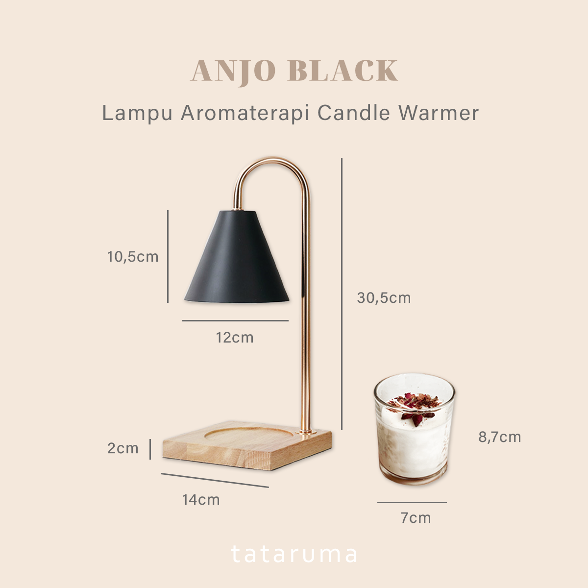 ANJO - Lampu Aromaterapi Candle Warmer