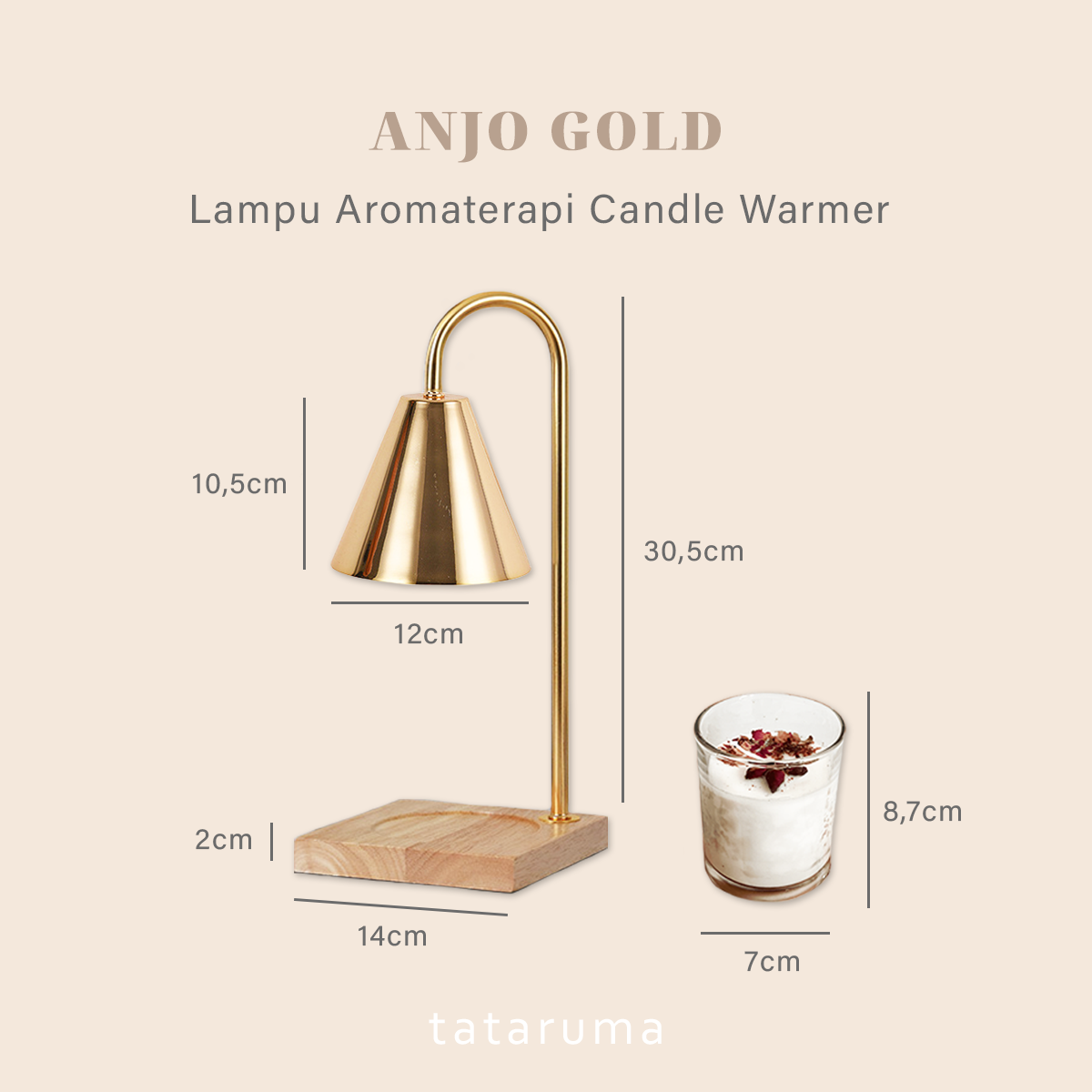 ANJO - Lampu Aromaterapi Candle Warmer