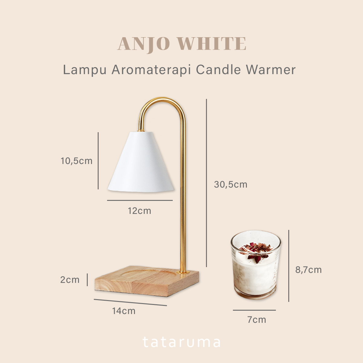 ANJO - Lampu Aromaterapi Candle Warmer