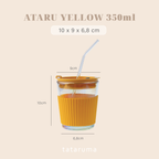ATARU - Tumbler Gelas Kaca Tahan Panas Dingin Anti Bocor 350ml
