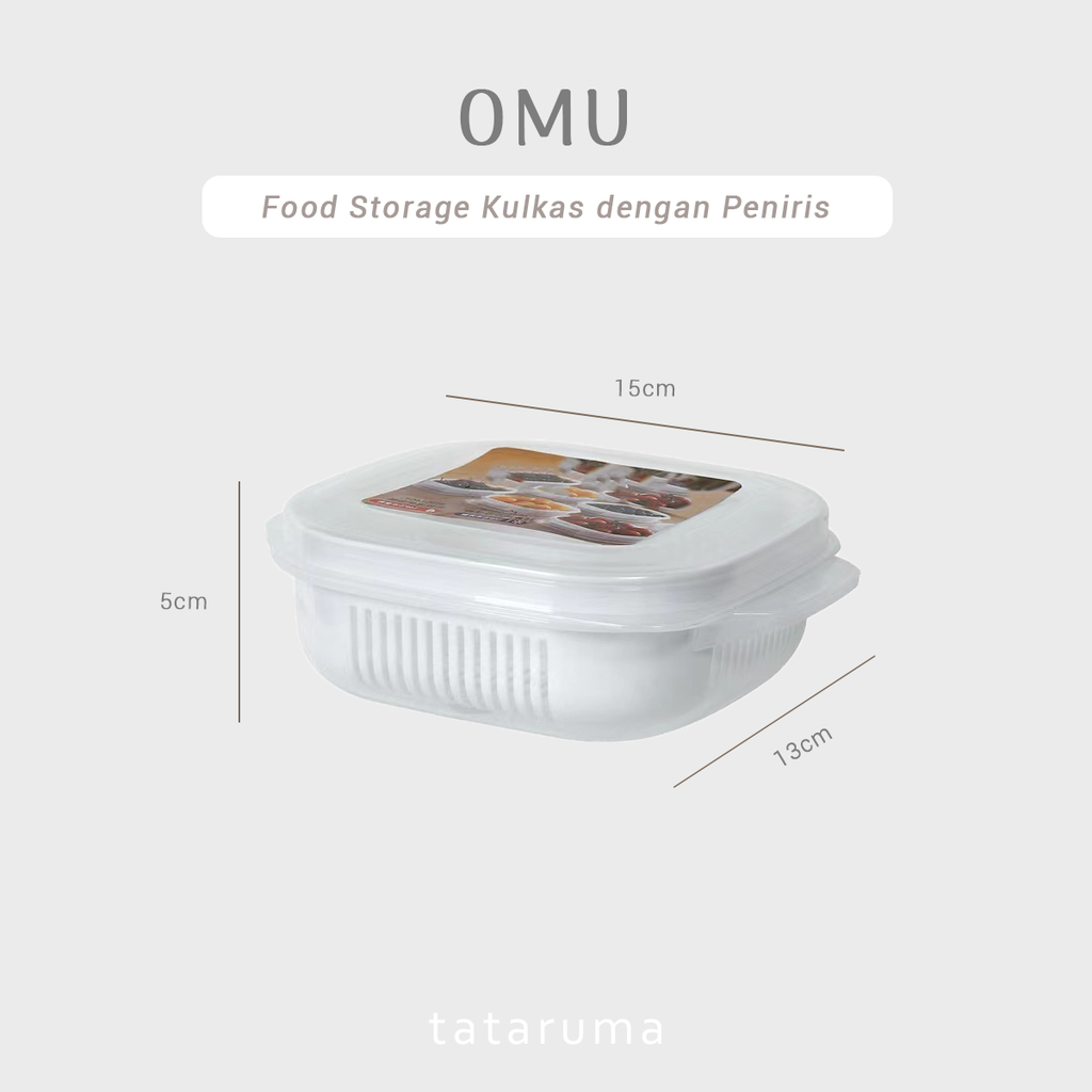 OMU - Food Storage Sayur Buah Nasi Kulkas/Bekal dengan Peniris