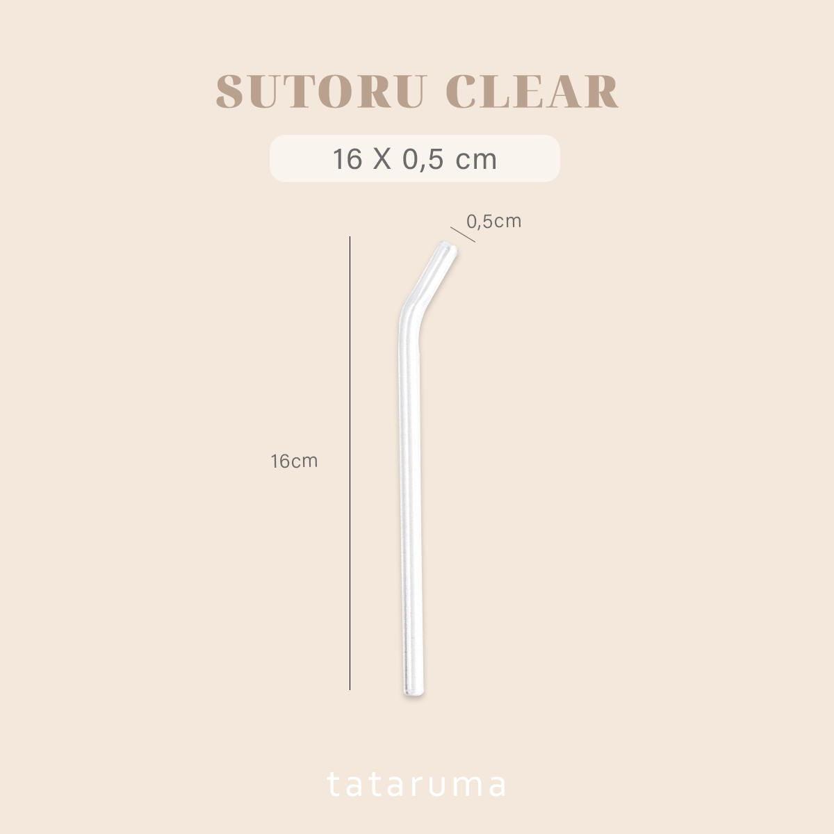 SUTORU - Sedotan Kaca Glass Straw Estetik Ecofriendly Tumbler