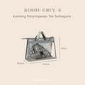 KOSHU - Organizer Tas Transparan Kantong PVS Anti Debu Lembab Waterproof