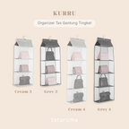 KURRU - Organizer Gantung Penyimpanan Tas Multi Lapis Tiga Dimensi 3D