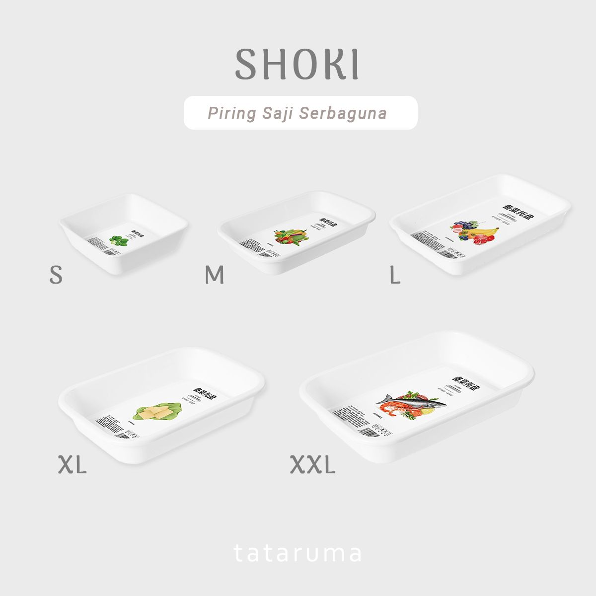 SHOKI - Piring Nampan Saji Food Prep Sayur Daging Hot Pot Lauk Serbaguna