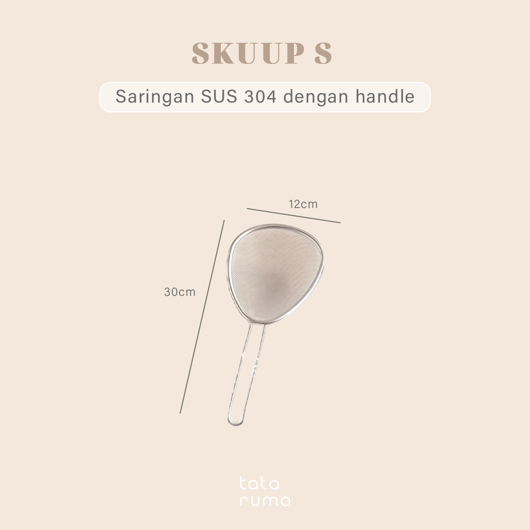 SKUUP - Saringan Minyak Tepung Ampas Alas Tiris Drainer SUS 304 dengan Handle Multifungsi