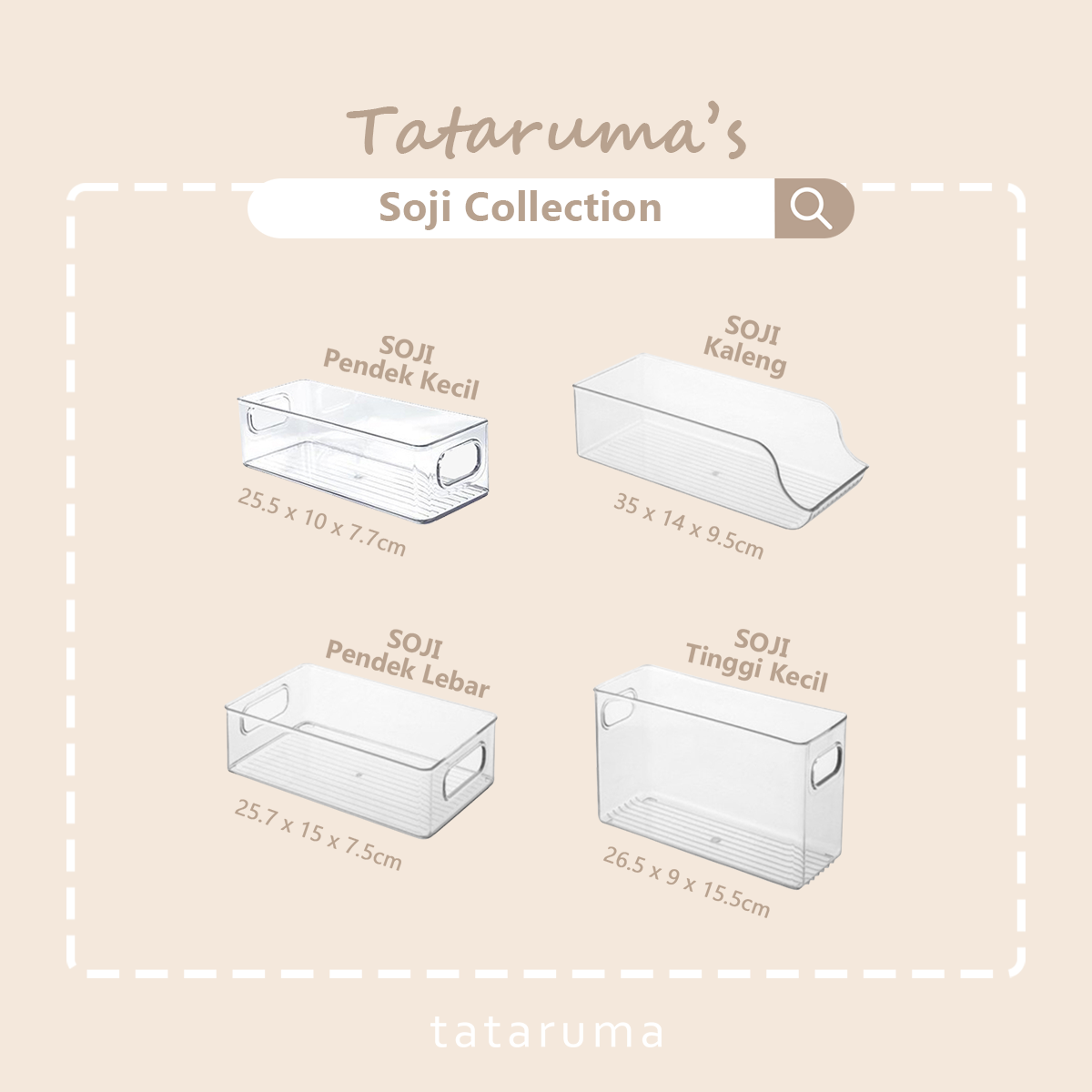 SOJI - Tempat Penyimpanan Makanan Kontainer Box Kulkas Akrilik