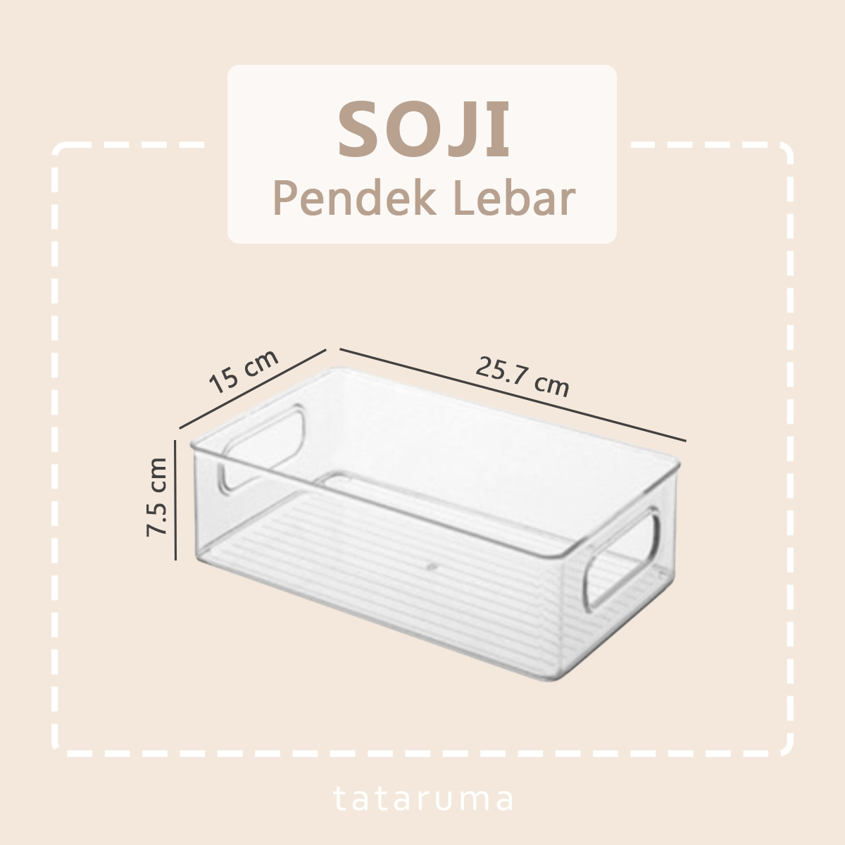 SOJI - Tempat Penyimpanan Makanan Kontainer Box Kulkas Akrilik