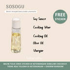 SOSOGU - Botol Minyak 500ml Oil Bottle Kaca Tutup Otomatis Food Grade Kecap Asin Wijen Sesame Storage Pot FREE STICKER