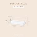 SOSOGU RACK - Rak Botol Mintak Bumbu Dapur 2 Tingkat Panjang Serbaguna Dapur Kamar Mandi Ruang Tamu