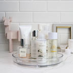 SUZI - Lazy Susan Organizer Putar Akrilik Transparan Single / Double Layer