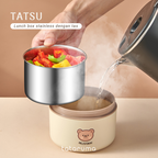 TATSU - Lunch Box Kotak Bekal Tahan Panas Stainless 304 dengan Tas Piknik Sekolah Kerja Meal Bag